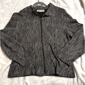 Pablo Collection Jacket 12P Women Zip Wave Pattern Whimsigoth Vintage USA Made